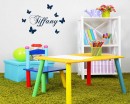 Butterflies Customized Name Vinyl Decals Nursery Name